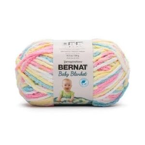 Bernat Baby Blanket Multicolor Plush Yarn x4 Skeins